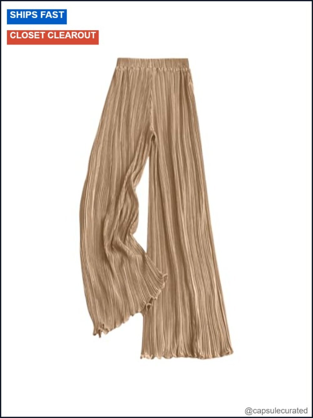 Flowy Palazzo Plisse Silk Pants Wide Leg Pleated Casual Trousers